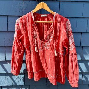 Ulla Johnson embroidered peasant top